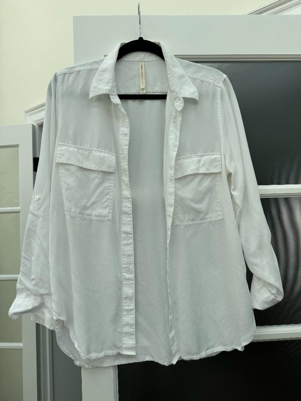 Babaton White Button-Down Shirt